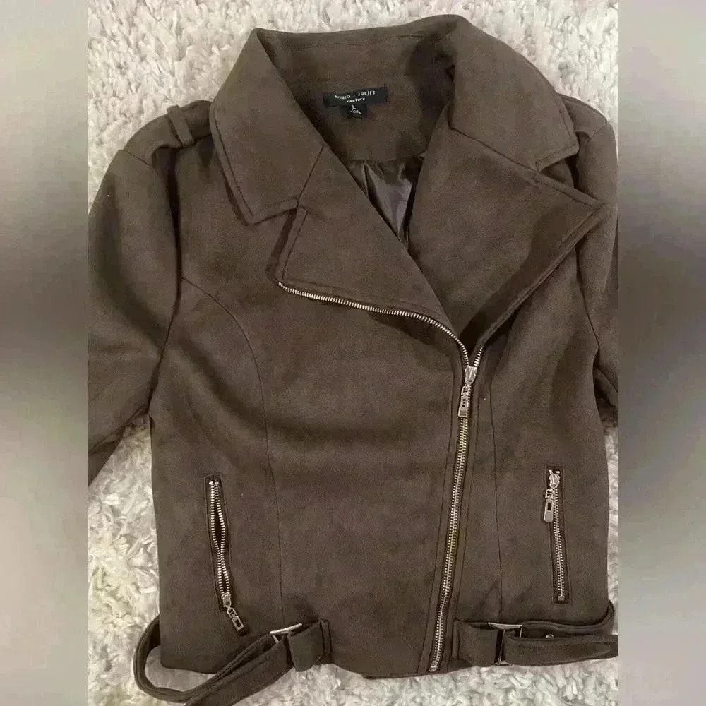 Romeo & Juliet couture faux suede chestnut women’s jacket. - Picture 3 of 16